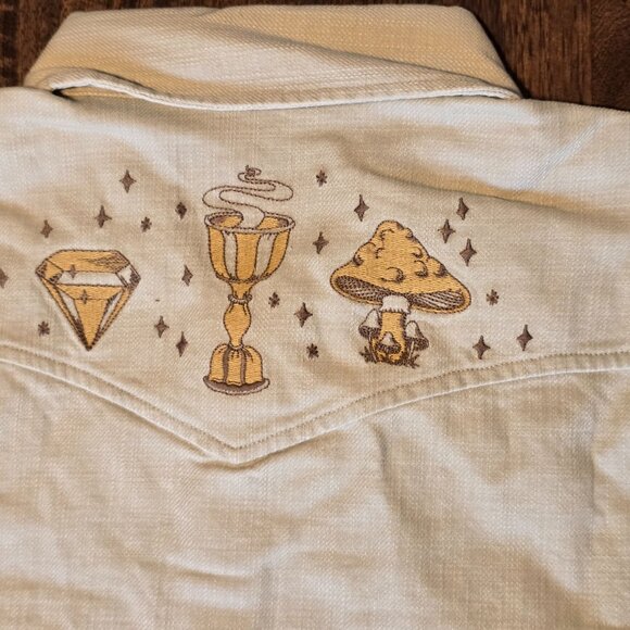 NWT Howler Brothers River Wizard Novato Shirt - Omens Overhead : Oatmeal (XL) - Picture 2 of 4